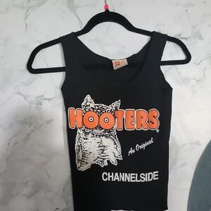 Vintage🔥 Rare Hooters Uniform Tank Top CHANNELSIDE An Original Location